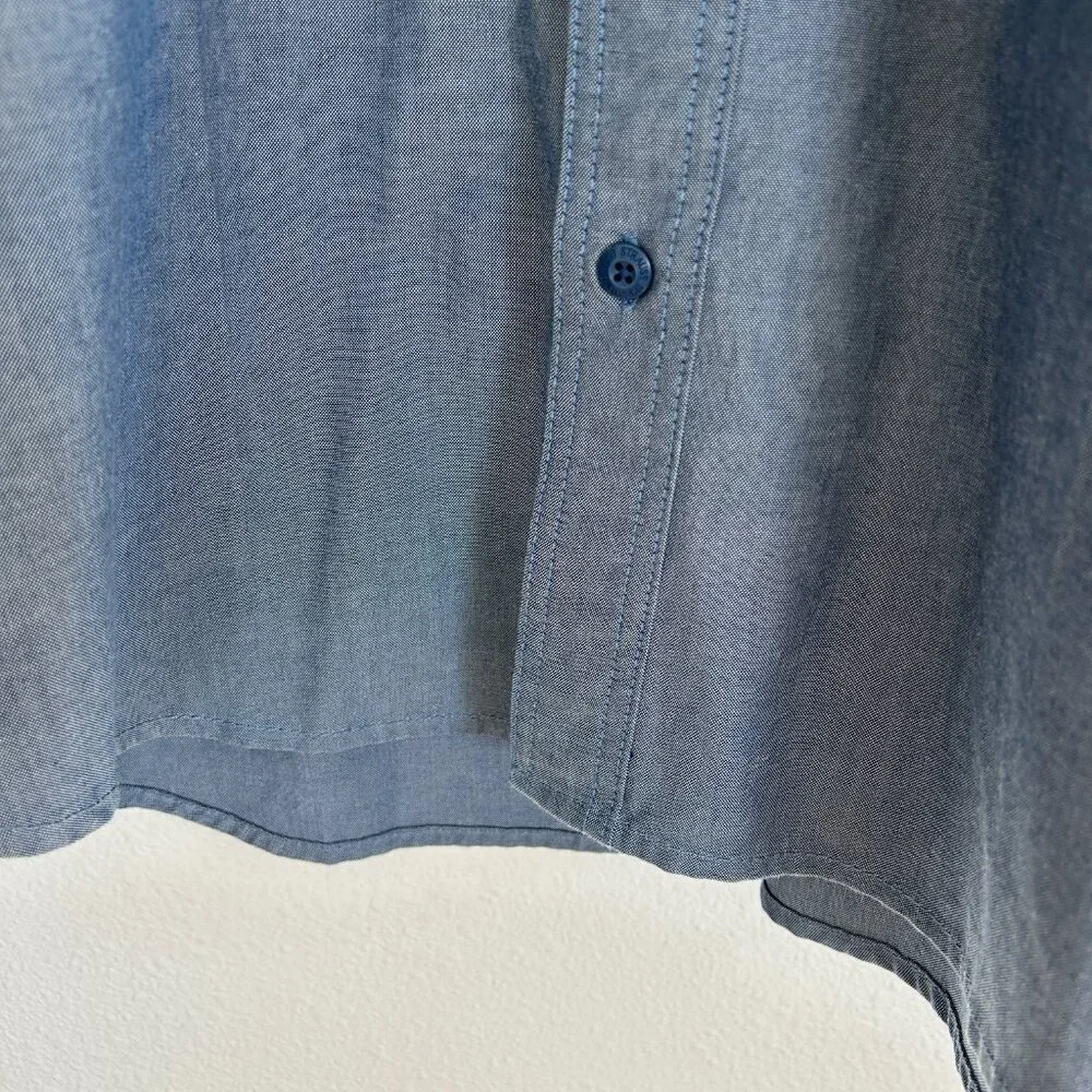 Levi Strauss Shirt Blue Denim Pro Grade Workwear Button Up Long Sleeve